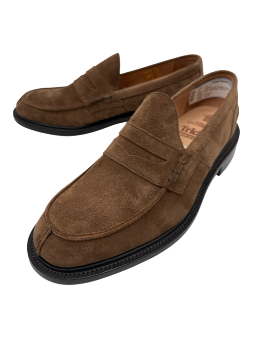 Trickers Shoe Size 8.5 New Brown Suede Solid Loafer Dress Men's Shoes Brown / 8.5
