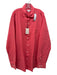 Peter Millar NWT Size L Red Cotton Blend Solid Button Up Men's Long Sleeve Shirt Red / L