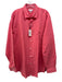 Peter Millar NWT Size XL Red Cotton Blend Solid Button Up Long Sleeve Shirt Red / XL
