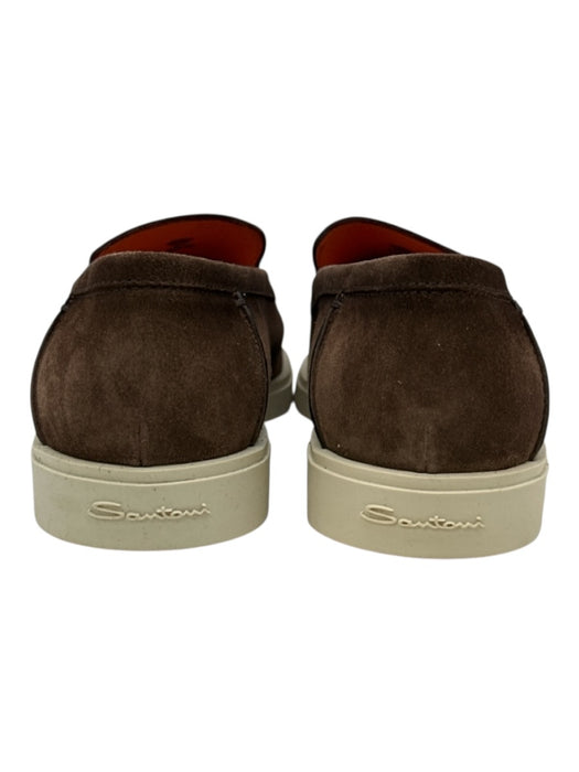 Santoni Shoe Size 10.5 NWT Dark Brown Suede Solid loafer Men's Shoes Dark Brown / 10.5