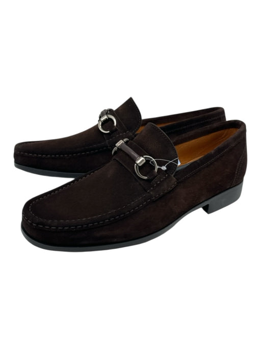Magnanni Shoe Size 8 NWT Dark Brown Suede Solid loafer Men's Shoes Dark Brown / 8