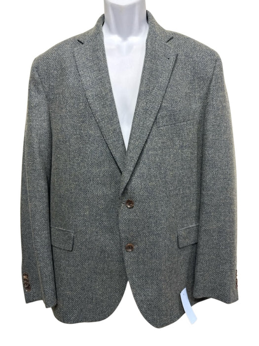 Miller Brothers NWT Green Wool Blend Solid Patch Pocket 2 Button Men's Blazer Green / 48