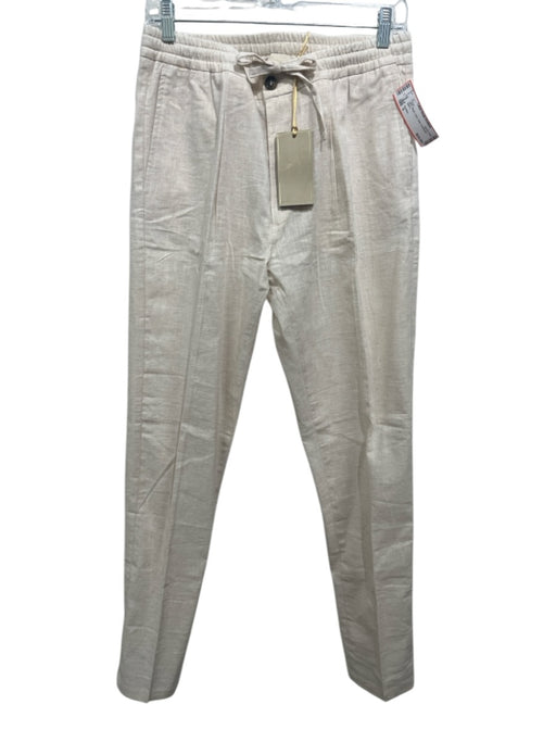 Aurelien NWT Size S Beige Linen Solid Men's Pants Beige / S