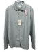MGF NWT Size 16.5 Green & White Cotton Striped Button Down Long Sleeve Shirt Green & White / 16.5