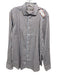 Tintoria Mattei NWT Size 15.5 Brown, Blue, White Cotton Men's Long Sleeve Shirt Brown, Blue, White / 15.5