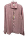 Borgo 28 NWT Size L Pink & Green Cotton & Linen Striped Men's Long Sleeve Shirt Pink & Green / L