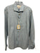 Borgo 28 NWT Size M Blue & Brown Cotton & Linen Striped Men's Long Sleeve Shirt Blue & Brown / M