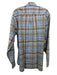 Alan Paine NWT Size L Blue & Multi Linen Plaid Button Down Long Sleeve Shirt Blue & Multi / L