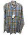Alan Paine NWT Size L Blue & Multi Linen Plaid Button Down Long Sleeve Shirt Blue & Multi / L