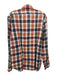 Alessandro Gherard. NWT Size 16.5 Orange, Blue, Multi Linen Long Sleeve Shirt Orange, Blue, Multi / 16.5