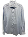 Stenstroms Size 17 Blue & White Cotton Striped Button Down Long Sleeve Shirt Blue & White / 17