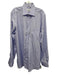 Emanuel Berg NWT Size Est L Blue Cotton Solid Button Up Men's Long Sleeve Shirt Blue / Est L