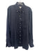 Emanuel Berg NWT Size Est XL Navy Linen Solid Button Up Men's Long Sleeve Shirt Navy / Est XL