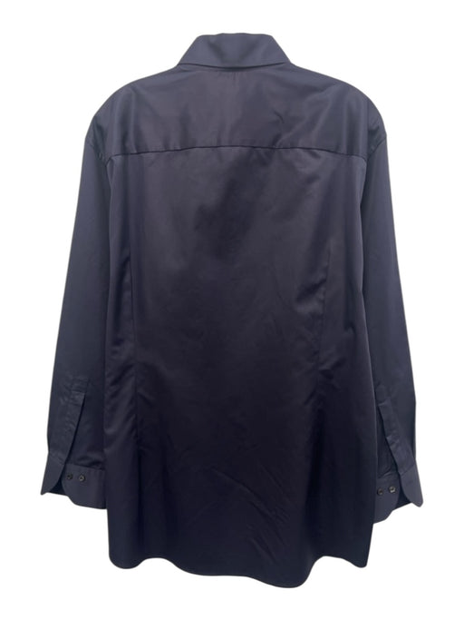 Stenstroms Size XXL Navy Cotton Blend Solid Button Up Slim Long Sleeve Shirt Navy / XXL