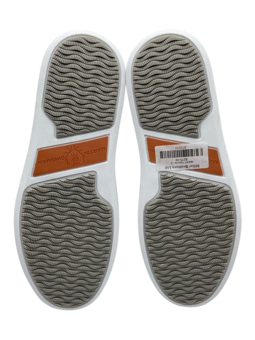 Martin Dingman Shoe Size 8 Gray & White Leather Solid Low Top Men's Shoes Gray & White / 8