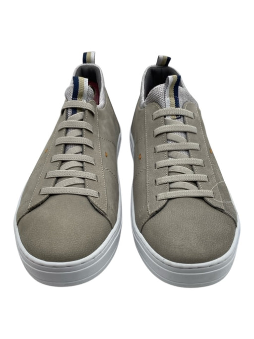 Martin Dingman Shoe Size 8 Gray & White Leather Solid Low Top Men's Shoes Gray & White / 8