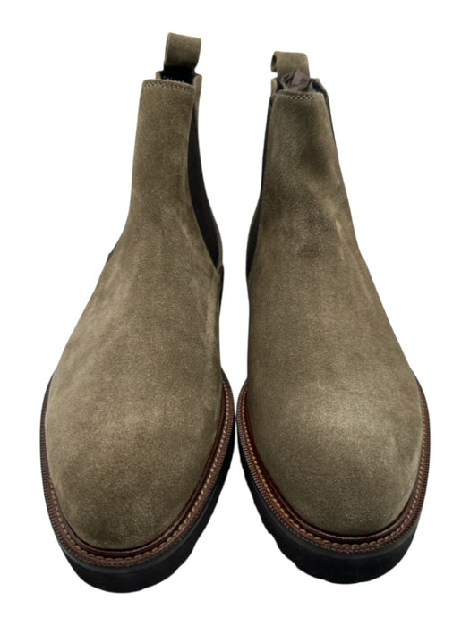 Di Bianco Shoe Size 8 New Light Gray Suede Solid Boot Chelsea Men's Shoes Light Gray / 8