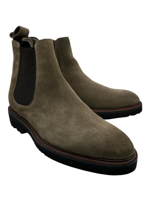Di Bianco Shoe Size 8 New Light Gray Suede Solid Boot Chelsea Men's Shoes Light Gray / 8