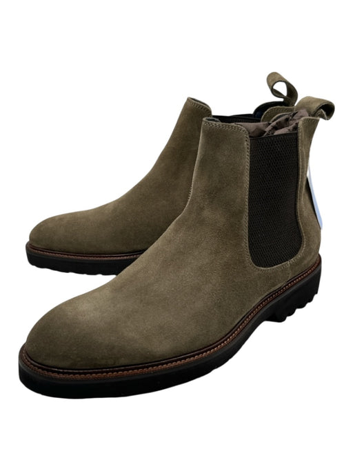 Di Bianco Shoe Size 8 New Light Gray Suede Solid Boot Chelsea Men's Shoes Light Gray / 8
