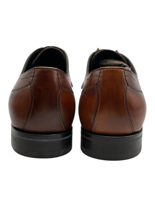 Di Bianco Shoe Size 8 New Brown Leather Solid Cap Toe Dress Men's Shoes Brown / 8