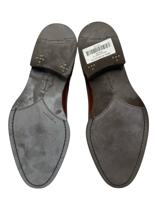 Di Bianco Shoe Size 8 New Brown Leather Solid Cap Toe Dress Men's Shoes Brown / 8