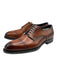Di Bianco Shoe Size 8 New Brown Leather Solid Cap Toe Dress Men's Shoes Brown / 8