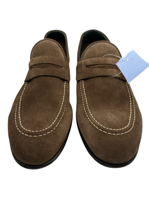 Pastori Shoe Size 7.5 New Brown Suede Solid Loafer Dress Men's Shoes Brown / 7.5