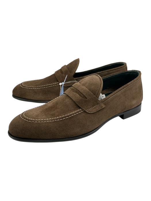 Pastori Shoe Size 7.5 New Brown Suede Solid Loafer Dress Men's Shoes Brown / 7.5