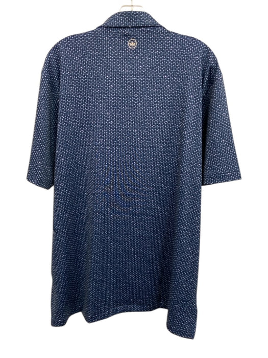 Peter Millar NWT Size L Navy Synthetic Glasses Polo Athleisure Short Sleeve Navy / L