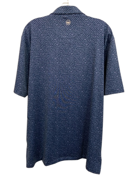 Peter Millar NWT Size L Navy Synthetic Glasses Polo Athleisure Short Sleeve Navy / L