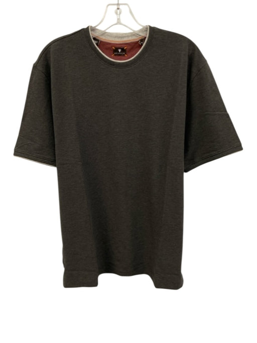Left Coast Tee NWT Size L Dark Gray Cotton Solid T shirt Crew Men's Short Sleeve Dark Gray / L