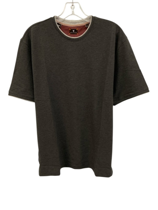 Left Coast Tee NWT Size L Dark Gray Cotton Solid T shirt Crew Men's Short Sleeve Dark Gray / L