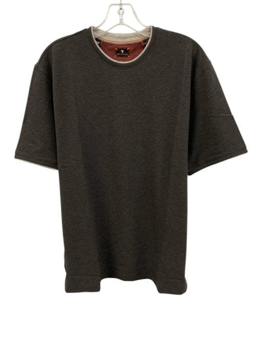 Left Coast Tee NWT Size M Dark Gray Cotton Solid T shirt Crew Men's Short Sleeve Dark Gray / M
