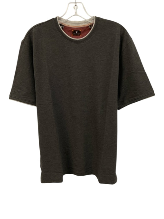 Left Coast Tee NWT Size M Dark Gray Cotton Solid T shirt Crew Men's Short Sleeve Dark Gray / M