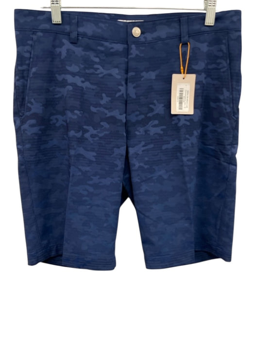 Peter Millar NWT Size 32 Blue Synthetic Camo Athletic Khakis Men's Shorts Blue / 32