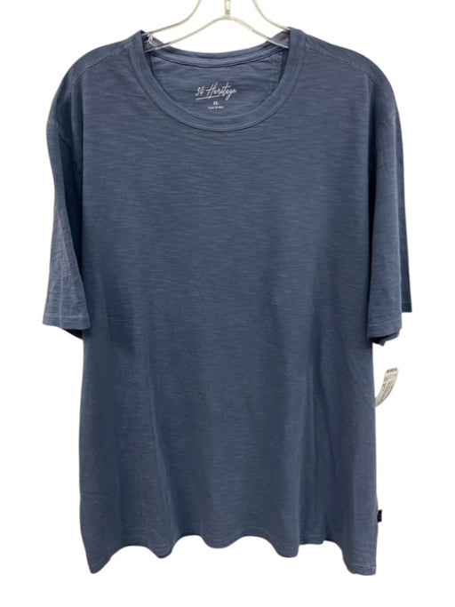 34 Heritage New Size XL Blue Cotton Heathered T shirt Crew Men's Short Sleeve Blue / XL