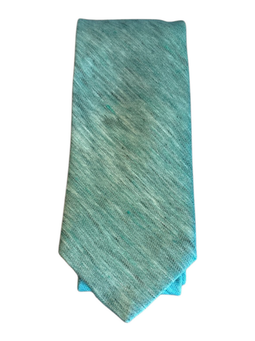 Breuer New Green Linen Blend Solid Men's Ties Green