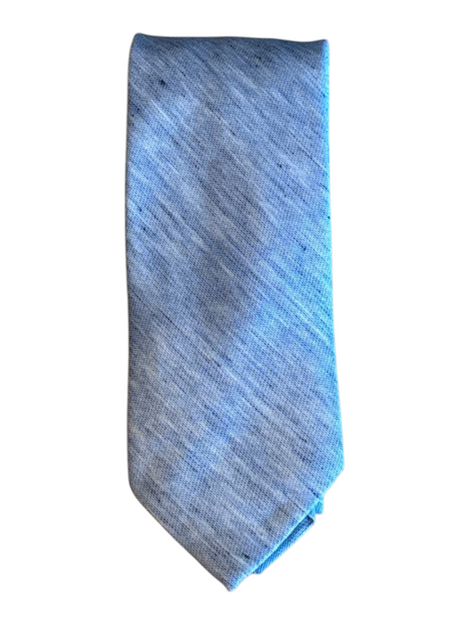 Breuer New Blue Linen Blend Solid Men's Ties Blue