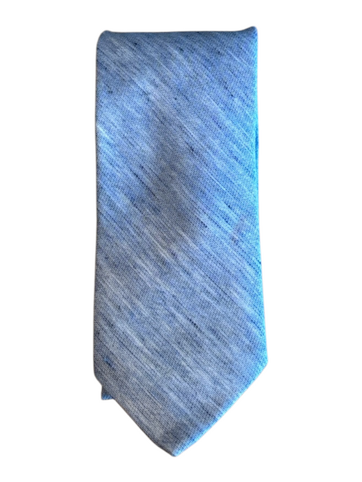Breuer New Blue Linen Blend Solid Men's Ties Blue