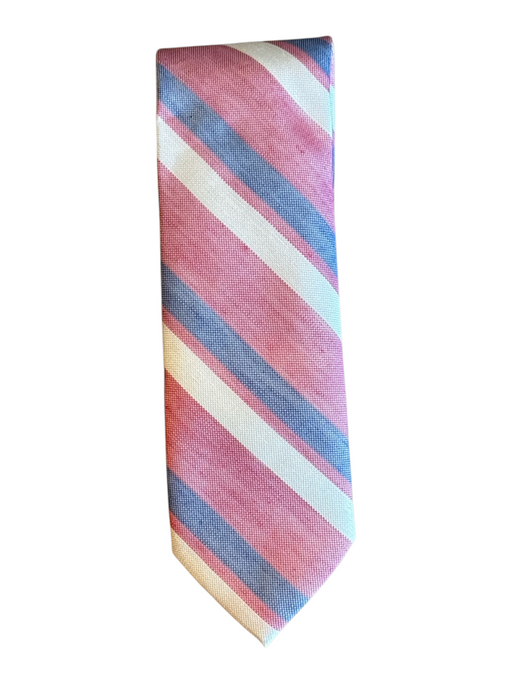 Breuer New Red & Blue Silk Blend Striped Men's Ties Red & Blue