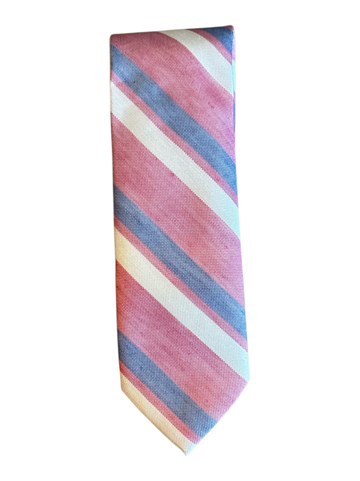 Breuer New Red & Blue Silk Blend Striped Men's Ties Red & Blue