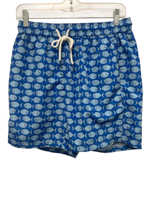 Tiki NWT Size M Blue Synthetic Fish Swim Men's Shorts Blue / M