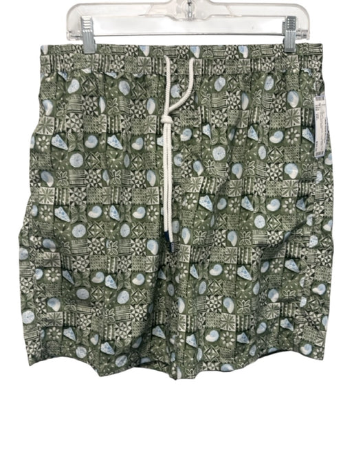 Fedeli NWT Size XXL Green Synthetic Floral Swim Men's Shorts Green / XXL