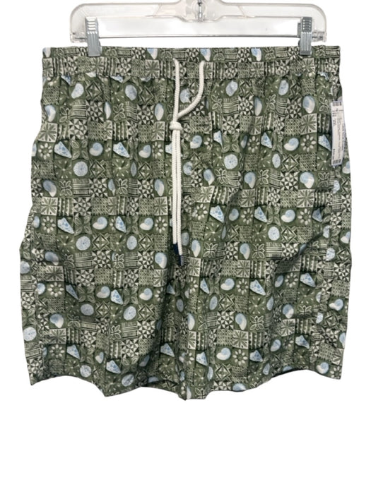 Fedeli NWT Size XXL Green Synthetic Floral Swim Men's Shorts Green / XXL