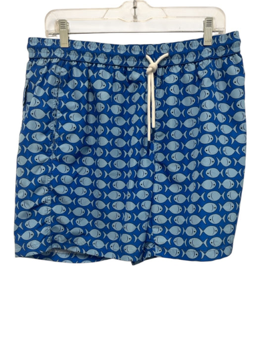 Tiki NWT Size XL Blue Synthetic Fish Swim Men's Shorts Blue / XL