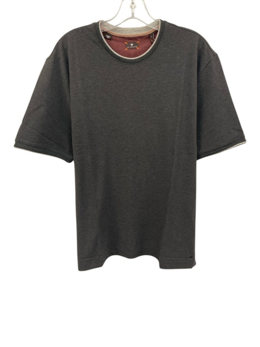 Left Coast Tee NWT Size L Dark Gray Cotton Solid T shirt Crew Men's Short Sleeve Dark Gray / L