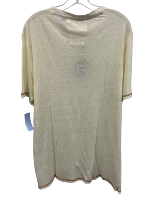 Borgo 28 NWT Size XL Off White Linen Solid T shirt Crew Men's Short Sleeve Off White / XL