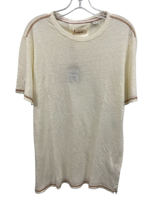 Borgo 28 NWT Size M Off White Linen Solid T shirt Crew Men's Short Sleeve Off White / M