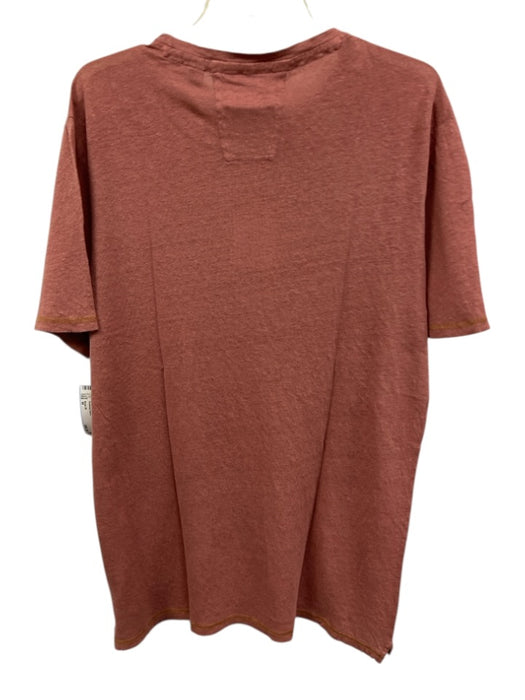 Borgo 28 NWT Size M Red Linen Solid T shirt Crew Men's Short Sleeve Red / M