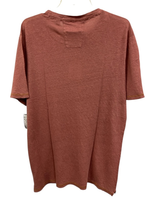 Borgo 28 NWT Size XL Red Linen Solid T shirt Crew Men's Short Sleeve Red / XL